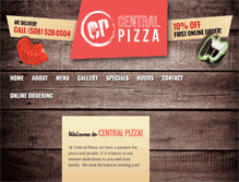 Tablet Screenshot of franklincentralpizza.com
